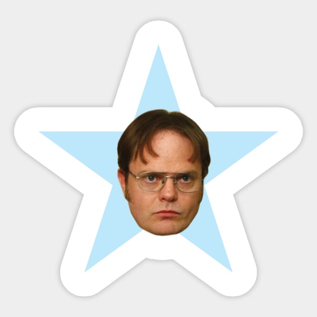 Dwight's American Idol Star Sticker by hinoonstudio